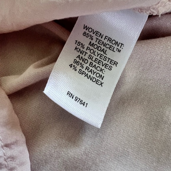 J. Jill Medium Pink Dolman Long Sleeve Shirt Soft Tencel Casual Modest Flowy - Picture 9 of 10